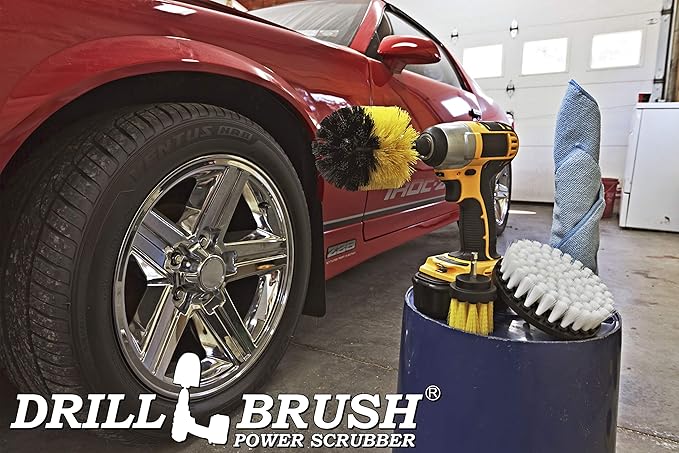 Cleaning - Bathroom Accessories - Drill Brush - Shower Cleaner - Shower Curtain - Shower Door - Shower Curtain - Bathtub - Cast Iron - Bath Mat - Tile - Grout Cleaner - Microfiber Cleaning Cloth