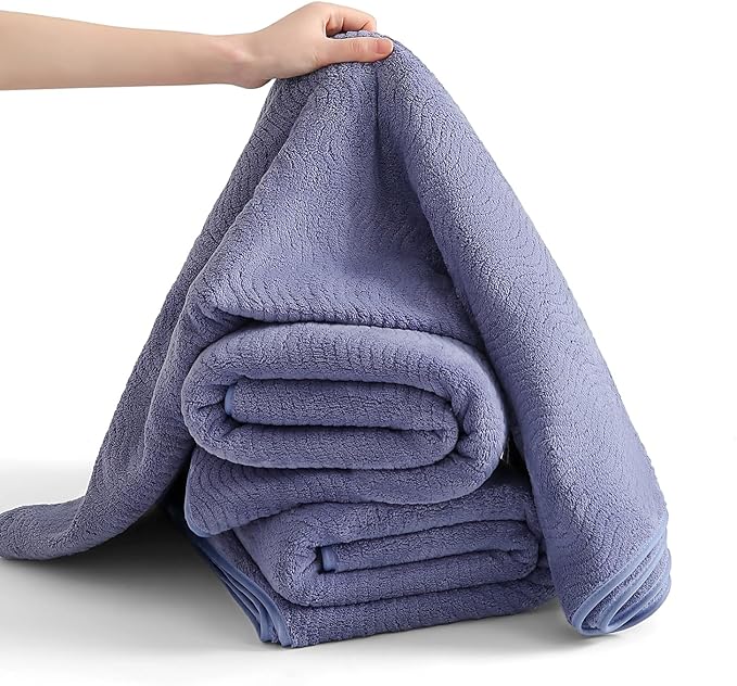 4 Piece Extra Large Bath Towel 35"x70" Oversized Bath Sheet Bath Towel Set for Bathroom Ultra Soft Cozy Highly Absorbent Quick Dry Bathroom Towel for Spa Gym Hotel,Shower Towel for Daily Use,Wedgewood