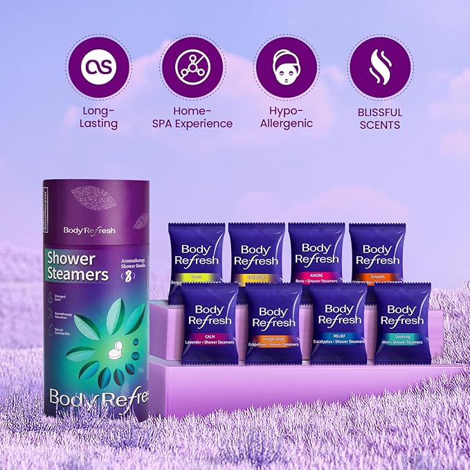 Shower Steamers Aromatherapy 8 Pack - Birthday Gifts for Women Men, Easter Gifts for Women, Mothers Day Gifts for Mom Wife Grandma Daughter,Shower Bombs for Self Care Home Spa Relaxation