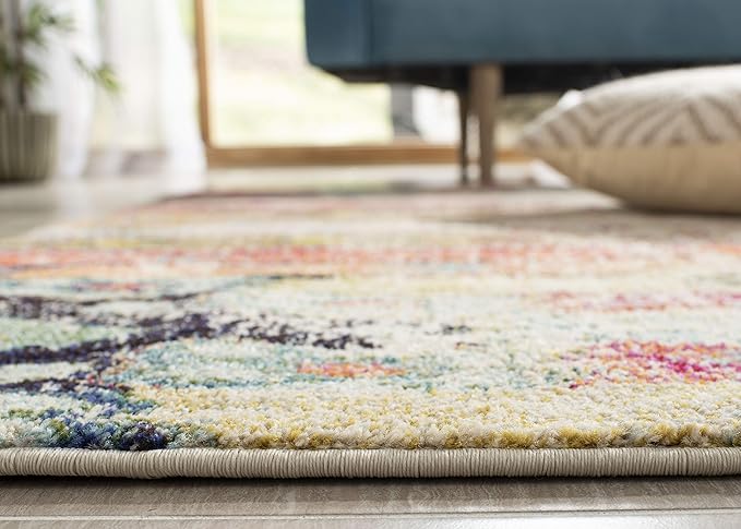 SAFAVIEH Area Rug 6x8 - Monaco Collection - Multi, Non-Shedding & Easy Cleaning, Ideal for Living Room, Bedroom, Office, Dining Space (MNC222F)