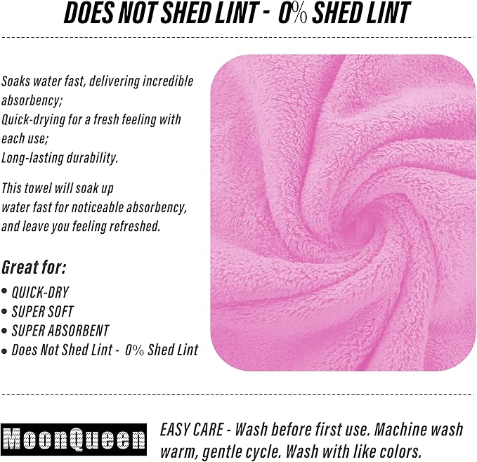6 Pack Premium Hand Towels - Quick Drying - Microfiber Coral Velvet Highly Absorbent Towels - Multipurpose Use as Hotel, Bathroom, Shower, Spa, Hand Towel 16 x 28 inches (Frozen Berry)