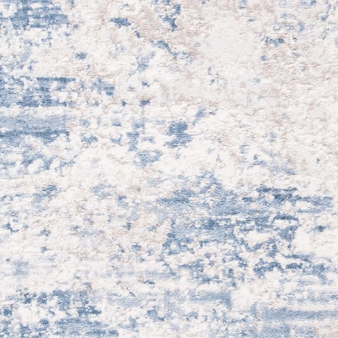 SAFAVIEH Amelia Collection Accent Rug - 2'2" x 4', Grey & Blue, Modern Abstract Design, Non-Shedding & Easy Care, Ideal for High Traffic Areas in Entryway, Living Room, Bedroom (ALA705F)