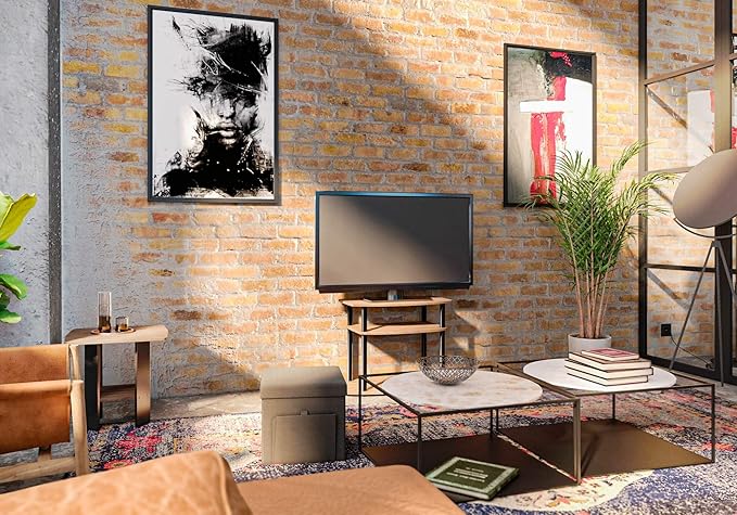 Furinno BASIC Book Shelf, 6-Cube Bookshelf with Open Shelf, 3 x 2 Bookcase with Storage Bins, Closed Back, Horizontal, 11.9" x 31.6" x 23.6", for Living Room, Bedroom, Home Office, Dark Walnut