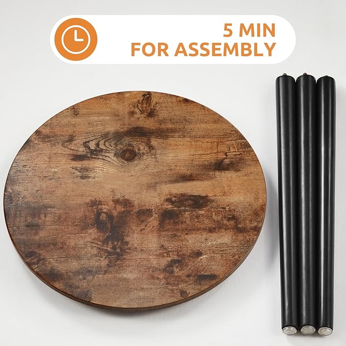 Round Side Table - Modern Nightstand End Table for Small Spaces