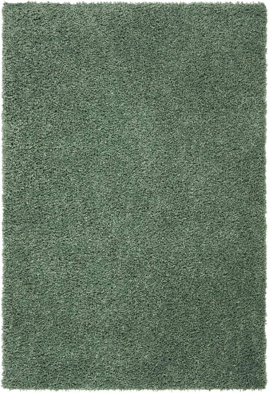 SAFAVIEH August Shag Collection Accent Rug - 2' x 5', Green, Solid Design, Non-Shedding & Easy Care, 1.5-inch Thick Ideal for High Traffic Areas in Entryway, Living Room, Bedroom (AUG200Y)