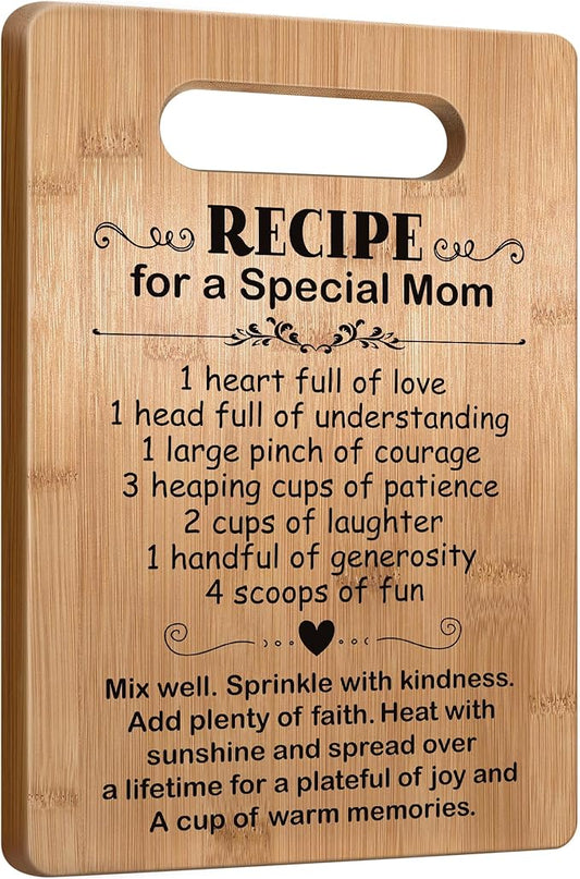 Mom Birthday Gifts from Daughter Son, Mother Cutting Board Gift, Cute Mom Gifts from Daughter Son, Mother's Day Gifts for Mom, Mom Gift for Valentines Day