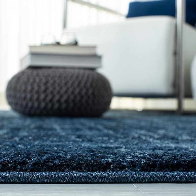 SAFAVIEH Retro Collection Area Rug - 10' x 14', Light Blue & Blue, Modern Abstract Design, Non-Shedding & Easy Care, Ideal for High Traffic Areas in Living Room, Bedroom (RET2770-6065)