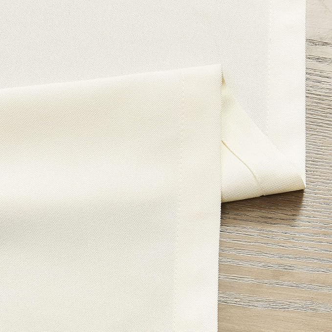 Linen Style Table Runner 14x108 - Off White Farmhouse Table Runner