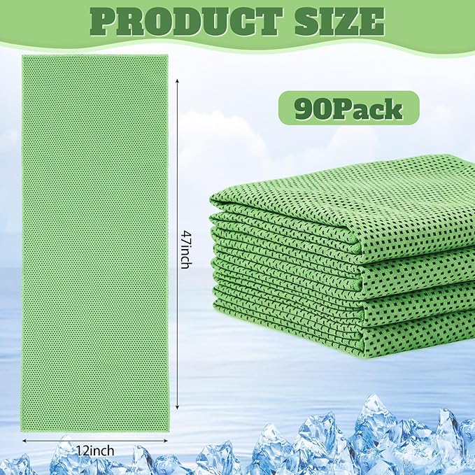 Cooling Towel Bulk - Neck & Face Cool Chilly Towels Microfiber Breathable Sport Sweat Rag for Gym, Yoga, Travel, Camping, Running, Outdoor