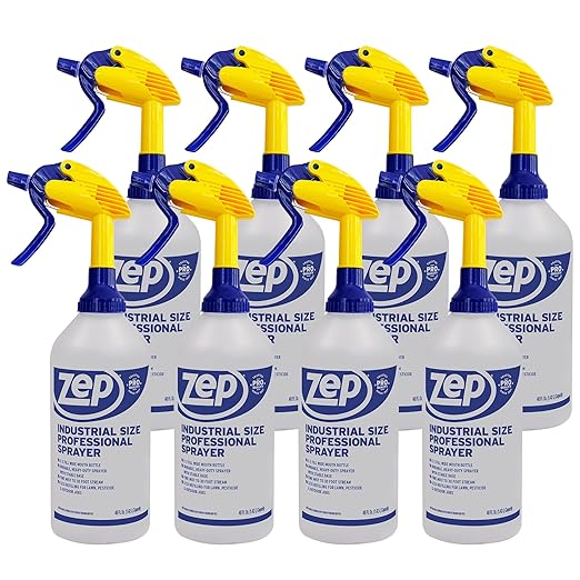 Zep Industrial Sprayer Bottle - 48 Ounces (Case of 8) C32810 - Up to 30 Foot Spray, Adjustable Nozzle