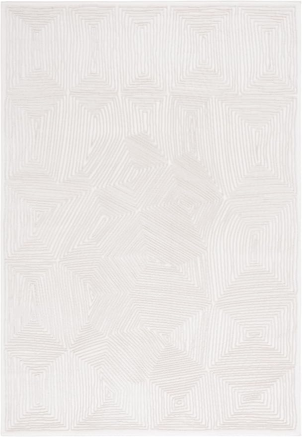 SAFAVIEH Prestige Collection Area Rug - 6' x 9', Ivory & Beige, Non-Shedding & Easy Care, Ideal for High Traffic Areas in Living Room, Bedroom, Dining (PTE120A-6)