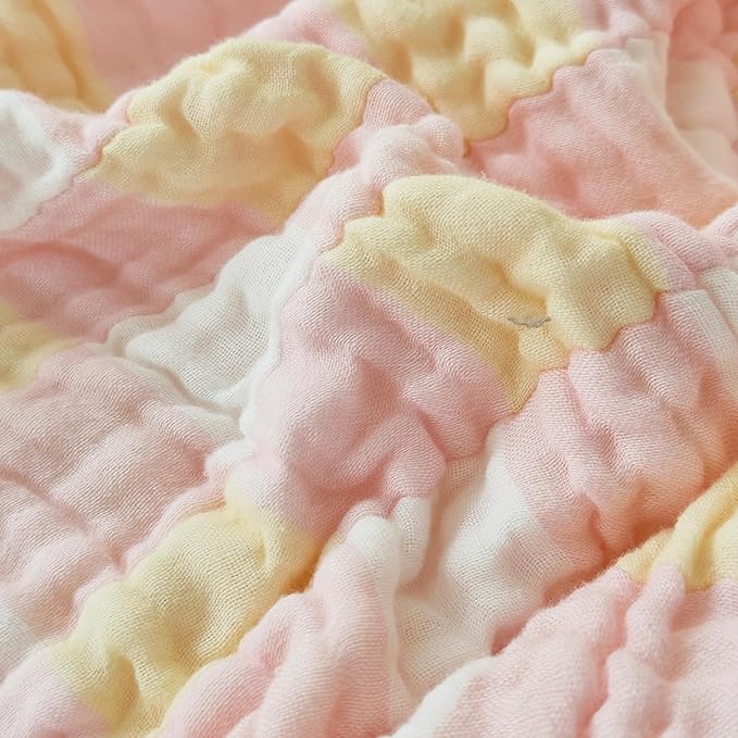 Ultra Soft Cozy 6-Layer Muslin 100% Cotton Checkered King Bed Blanket Breathable Lightweight Checkboard Bed Blankets Decorative for Sofa Bed All Seasons Both Sides (Mix, King 90" 104")
