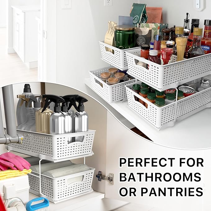 2-Tier Pull-Out Under-Sink Organizer - Maximize Bathroom Storage