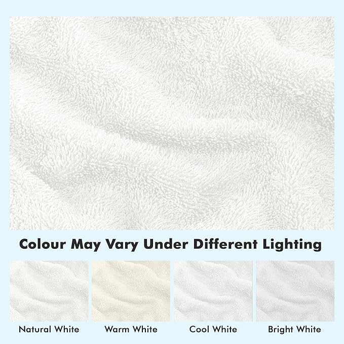Face Towels Pack of 12 – 100% Cotton Wash Cloths (12x12 inch) – Soft, Quick Dry & Highly Absorbent Hand Towels for Bathroom, Spa, Gym, Kitchen and for Daily Use - (White)