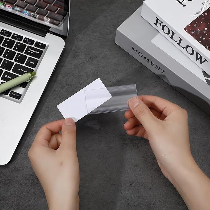150 Pcs Wire Shelf Label Holder Wire Label Holder with Paper Insert Area 3"x1.25" Plastic Basket Compatible with 1-1/4 Inch Shelves Shelf Tags for Shelving