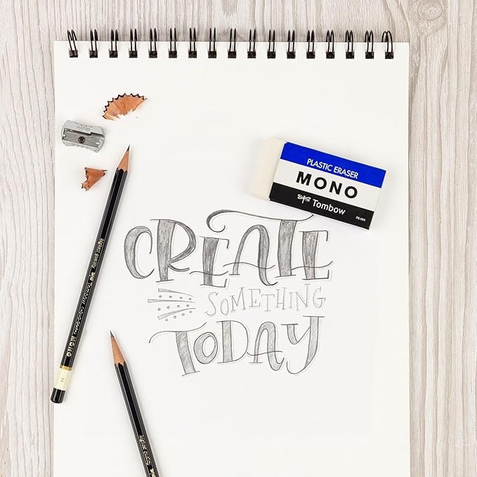 TOMBOW 57332 Mono Eraser, White, Jumbo, 1 Pack. Cleanly Removes Marks Without Damaging Paper