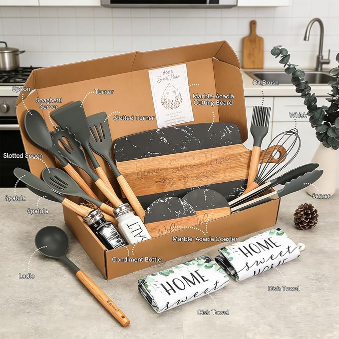 Housewarming Gifts New Home, Unique Housewarming Baskets for New Homeowners, Couples, First Apartment,Closing Gift for Home Buyers Realtors,First House Gift Ideas, New Apartment