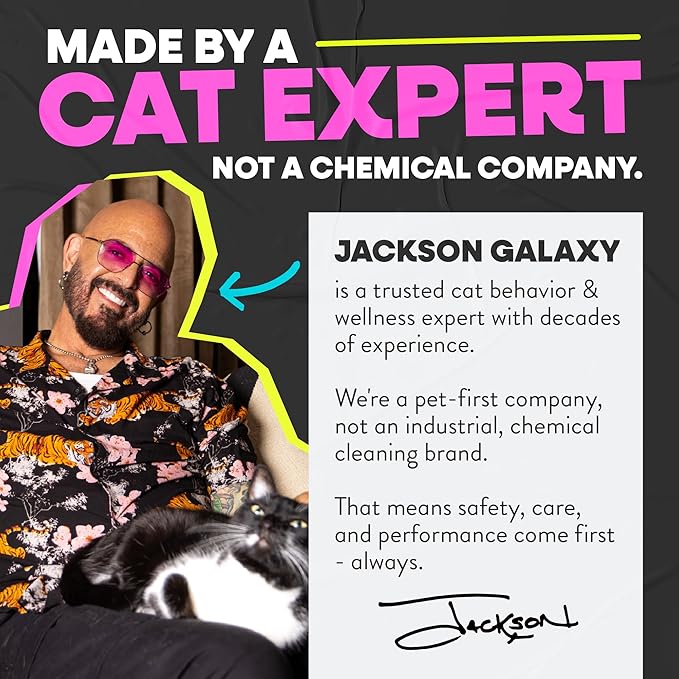 Jackson Galaxy EX Stain & Odor Eliminator - Pet Urine Remover Refill Tablets - Fast Acting & Non-Toxic CO2 Based Cat Pee Cleaner, Refill Tablets for 2 Full Solutions - Made by a Cat Expert