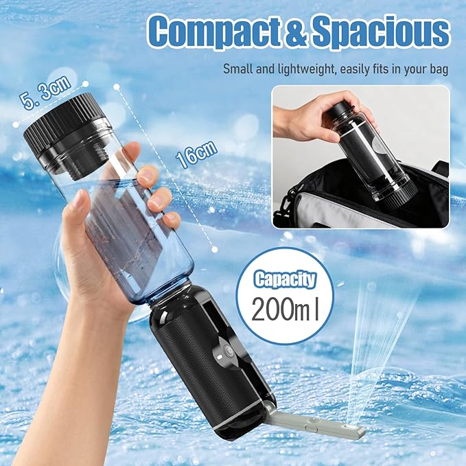 Heated Portable Bidet for Travel, JUTIMER 7500mAh Rechargeable Travel Bidet Sprayer with 200ml Bottle, Waterproof Handheld Bidet for Personal Hygiene Cleaning