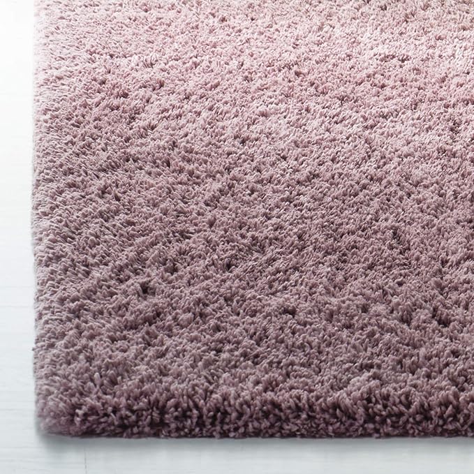 SAFAVIEH Fontana Shag Collection Area Rug - 5'3" x 7'6", Pink, Solid Design, Non-Shedding & Easy Care, 2-inch Thick Ideal for High Traffic Areas in Living Room, Bedroom (FNT800U)