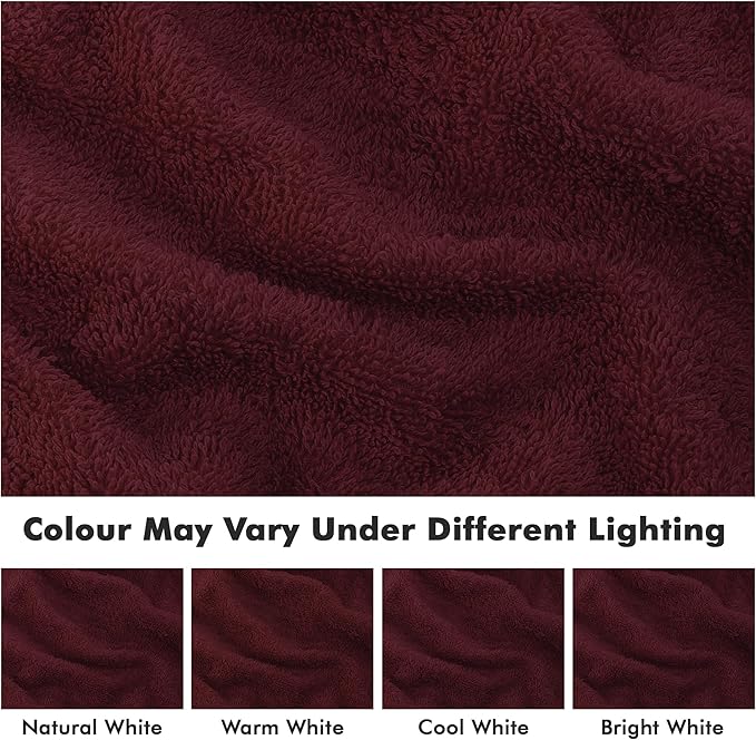 Face Towels Pack of 12 – 100% Cotton Wash Cloths (12x12 inch) – Soft, Quick Dry & Highly Absorbent Hand Towels for Bathroom, Spa, Gym, Kitchen and for Daily Use - (Burgundy)
