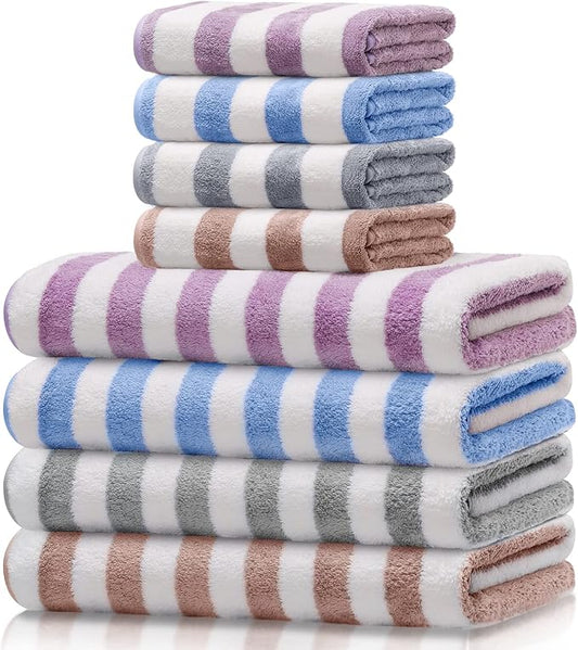 Microfiber Bath Towels 4 Colors for Shower Pool Beach Bathroom Super Absorbent,Soft,Quick Dry,Lightweight,Plush