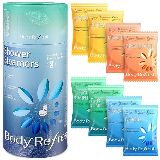 Shower Steamers Aromatherapy 8 Pack, Birthday Gifts for Men, Shower Bombs for Stress Relief Relaxation Self Care, Easter Basket Essentials