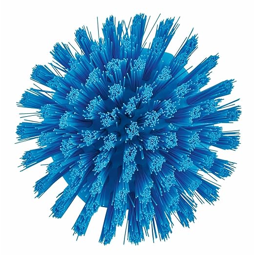 Vikan 38853 Brush,Scrub,Round,Stiff,5",PP/PBT,Blue