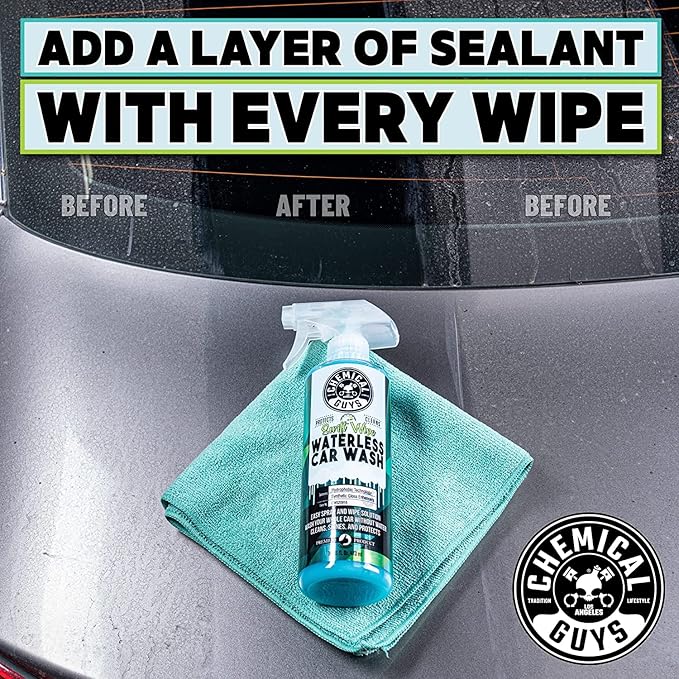 Chemical Guys ACC503 Mr. Sprayer Pressure Atomizer & Pump Sprayer (50 oz Bottle) + CWS209 Swift Wipe Sprayable Waterless Car Wash, 128 fl oz + MIC_506_12 Microfiber Towels, Gold (16"x16") 12 Pack