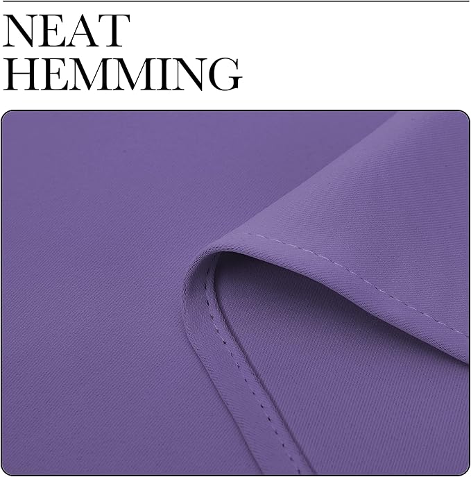 NICETOWN Bedroom Curtain Panels Blackout Draperies, Thermal Insulated Solid Grommet Blackout Curtains/Drapes (1 Pair, 34 by 63 inches, Lilac Purple)