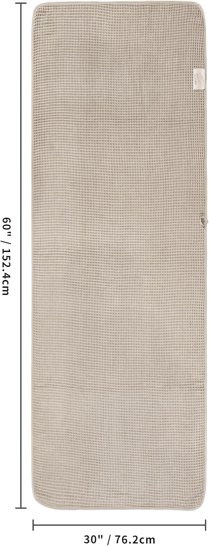 430 GSM Microfiber Oversize Quick Dry Lint Free Bath Towel, 60 x 30 in, 4 Pack (Waffle Weave)