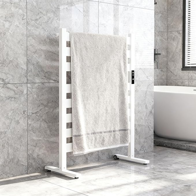 Towel Warmers for Bathroom, Heated Towel Racks for Bathroom, with Timer and Temperature Adjustment, Overheat Protection Function, Freestanding Towel Warmer. Suitable for Bathroom, Bedroom
