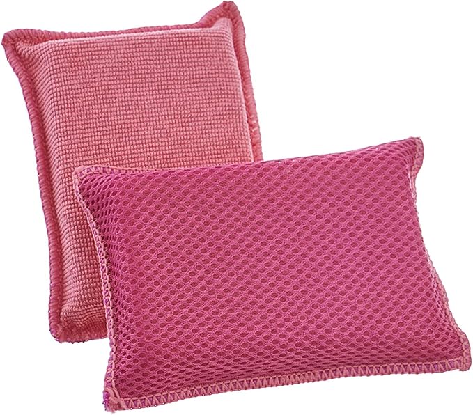 Microfiber Sponges for Dishes Kitchen Sponges Non-Scratch Sponge Dish Scrubber Pack of 12 Heavy Duty Household Cleaning Sponges Multi-Purpose Cleaning Supplies Dish Sponge Kitchen Sponges