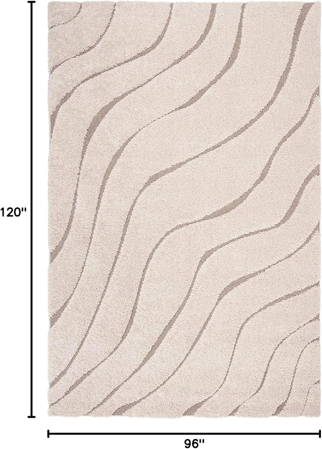 SAFAVIEH Area Rug 8x10 - Florida Shag Collection - Large - Light Blue & Blue, Non-Shedding & Easy Cleaning, Plush Thick Pile, Ideal for Living Room, Bedroom, Dining Space (SG472-6065)