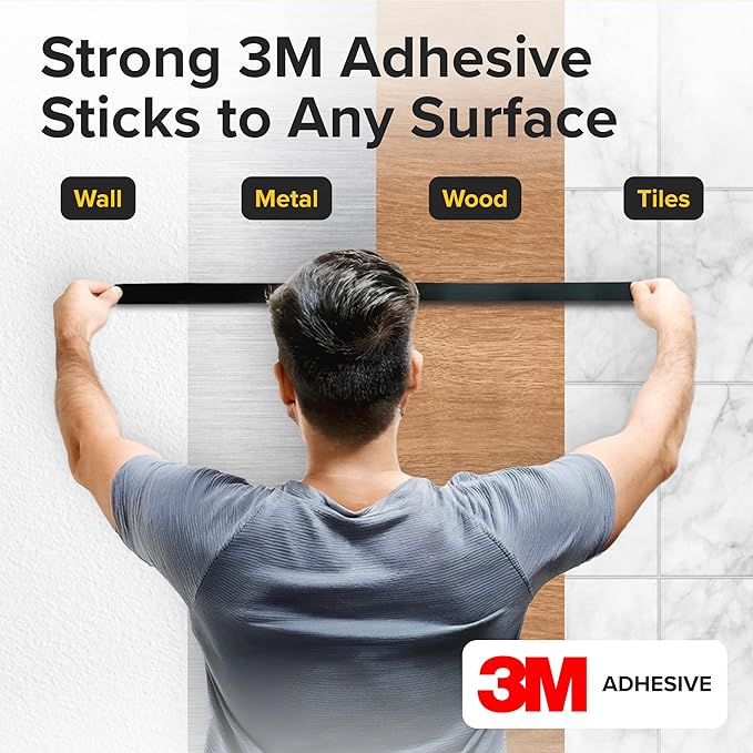 Super Sticky Magnetic Tape (15 feet x 1/2 inch) - Stong Magnet Strip with Adhesive Backing for DIY & Crafts - Easy to Cut and Mount on Fridges, Whiteboards & More