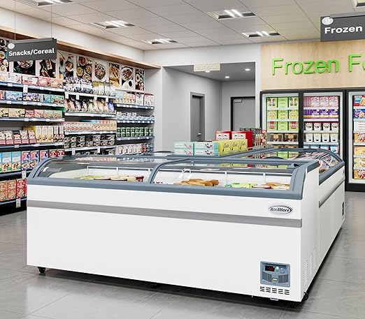 KoolMore 78 Inch Manual Defrost Island Chest Freezer with 19 cu. ft. Capacity in White, ETL Listed (KM-ISCF-78MD)