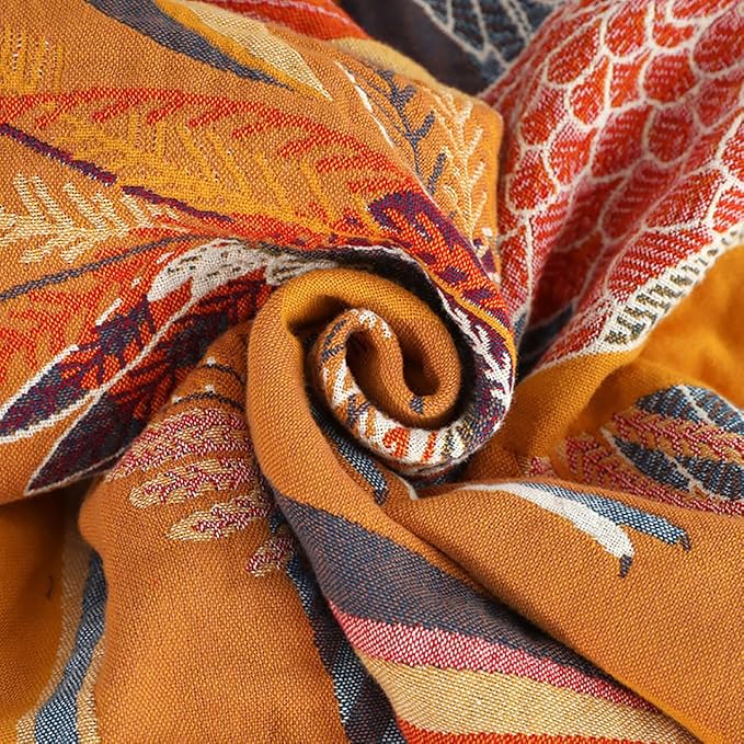 SANACYNA Muslin Throw Blanket Oriole Birds 100% Cotton 6-Layer Gauze Bed Blanket Lightweight Soft Breathable Blanket for Sofa Bed Coverlet Both Sides (B-Yellow Bird, 80 x 90 in)