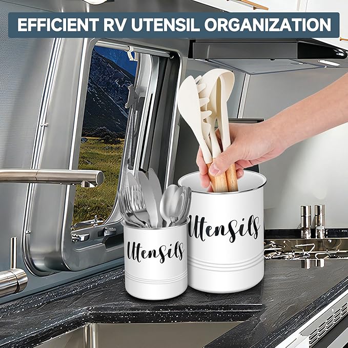 Magnetic RV Utensil Holder RV Kitchen Accessories Storage Solutions Camper Kitchen Essentials for Motorhome, Travel Trailers