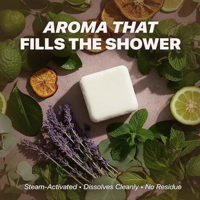 Lavender Shower Steamers Aromatherapy – USA Made with Bergamot Essential OilRelaxation Gifts for Women & Men, Self Care Spa Day Essentials, Stress Relief & Relaxing Calming Pamper Gifts