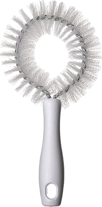 Sparta 4016402 Plastic Curved Brush, Vegetable Brush with Stiff Bristles for Commercial Kitchens, 8.75 Inches, White(Pack of 12)