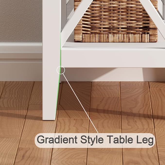 ChooChoo End Table, Flip Top Narrow End Table with Drawer, Accent Small Side Table Nightstand for Living Room, Bedroom, and Small Spaces, White
