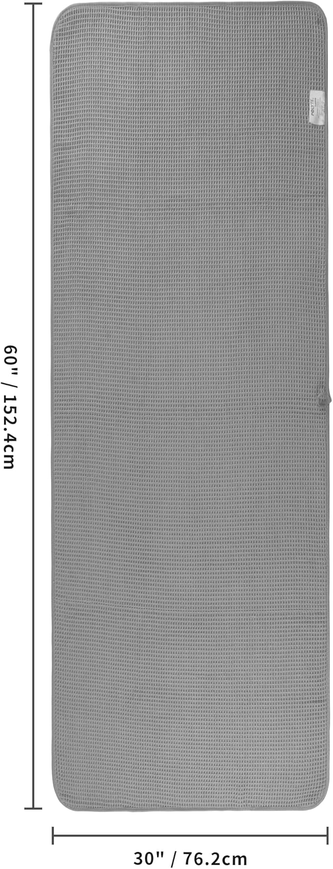 430 GSM Polyester Polyamide Microfiber Oversize Quick Dry Lint Free Bath Towel, 60 x 30 in, 4 Pack (Waffle Weave)