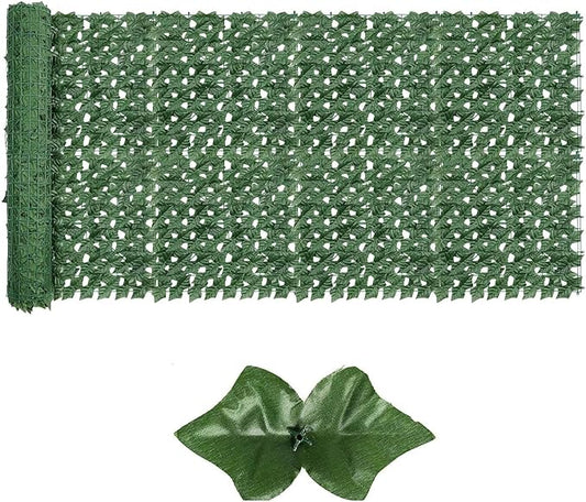 Artificial Ivy Privacy Fence Screen,39.4" x 236" UV-Anti Fake Leaves Plant Vine,Privacy Hedges Wall for Indoor Outdoor Garden Backyard Decor