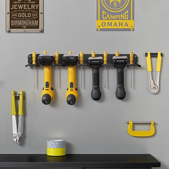 oviitech Power Tool Organizer Wall Mount，Power Tool Storage Rack for Garage Workshop, Father