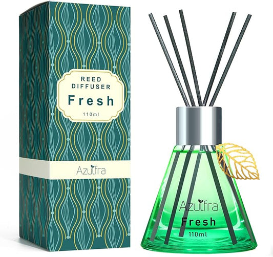 Reed Diffuser Set, Fresh Scented Diffuser for Home, Home Fragrance Scent Essential Oil Stick Diffuser for Room Shelf Decor, 3.4 oz