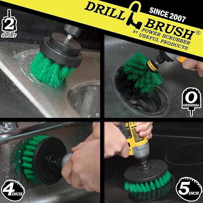 Kitchen Cleaning Supplies - Household Kitchen Cleaners - Drill Brush Kitchen Accessories - Oven Cleaning Tool - Stove Burners Cleaning Kit - Cast Iron Cleaning Kit - Home Cooktop Cleaning Brushes Kit