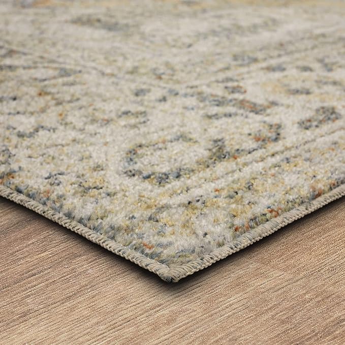 Mohawk Home Nyx Floral Ornamental Cream 6' x 9' Area Rug Perfect for Living Room, Dining Room, Office