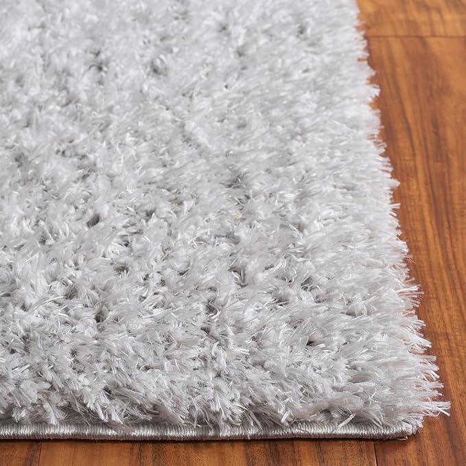 SAFAVIEH Area Rug 8x10 - Lindsay Shag Collection - Large - Grey, Non-Shedding & Easy Cleaning, Ultra Plush Thick Pile, Ideal for Living Room, Bedroom, Dining Space (LNS560F)