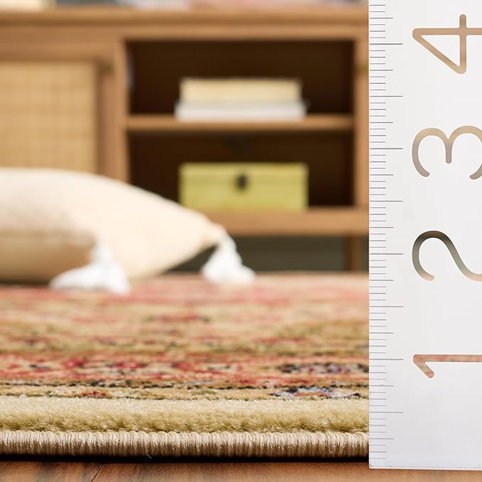 SAFAVIEH Lyndhurst Collection Accent Rug - 3'3" x 5'3", Ivory & Rust, Traditional Oriental Design, Non-Shedding & Easy Care, Ideal for High Traffic Areas in Entryway, Living Room, Bedroom (LNH330R)