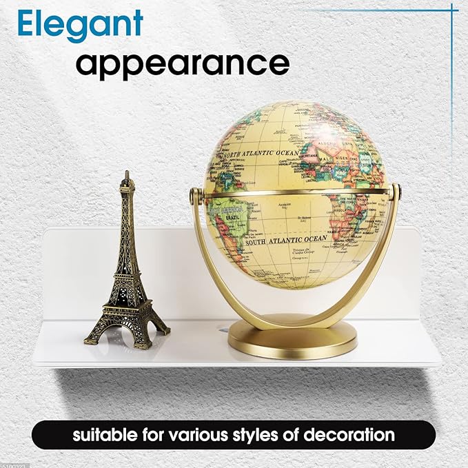 8 Pieces Acrylic Floating Wall Shelves 9 Inches Adhesive Floating Shelf Screwless Shelves Hanging Shelves Small Self Adhesive Display Shelf for Smart Speaker, Action Figures, Security Cameras (White)
